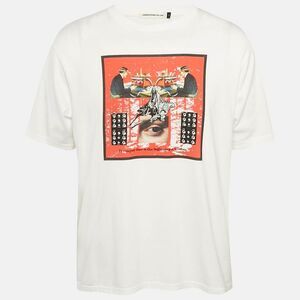 Undercover White Graphic Print Cotton Crew Neck T-Shirt M/l